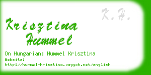 krisztina hummel business card